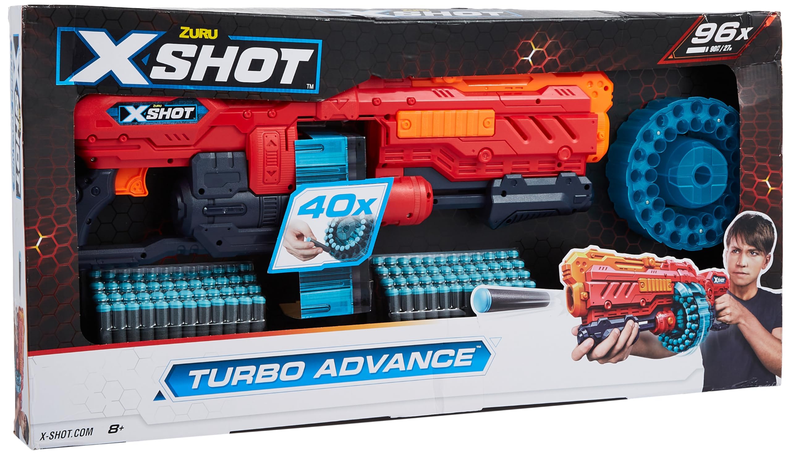 X-Shot Turbo Advance - Dart Gun - Foam Dart Blaster Play Set